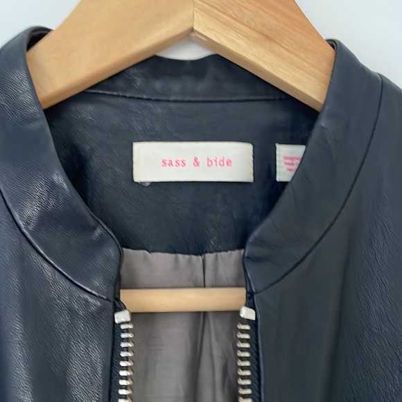 Rare Sass & Bide ink colour leather Jacket | size 8 - Picture 13 of 13